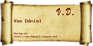 Vas Dániel névjegykártya